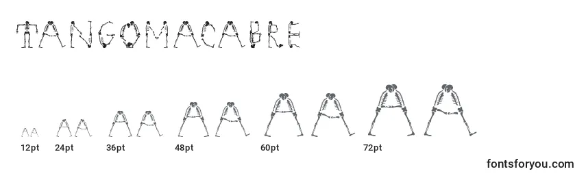 Размеры шрифта Tangomacabre