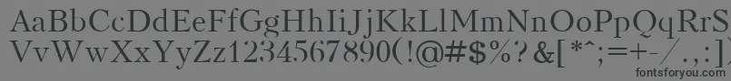 フォントKudrashovPlain.001.001 – 黒い文字の灰色の背景