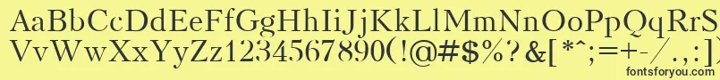 KudrashovPlain.001.001 Font – Black Fonts on Yellow Background