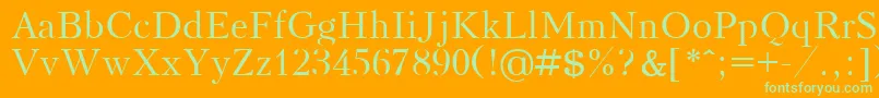 KudrashovPlain.001.001-Schriftart – Grüne Schriften auf orangefarbenem Hintergrund