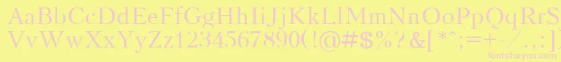 fuente KudrashovPlain.001.001 – Fuentes Rosadas Sobre Fondo Amarillo