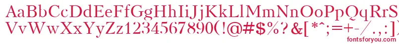 フォントKudrashovPlain.001.001 – 白い背景に赤い文字