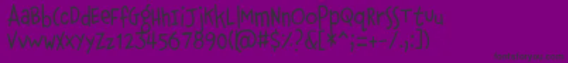 PfphatfaceOndiet-Schriftart – Schwarze Schriften auf violettem Hintergrund