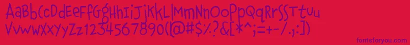 PfphatfaceOndiet Font – Purple Fonts on Red Background