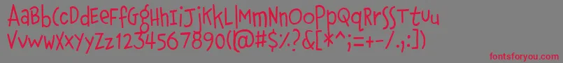 PfphatfaceOndiet Font – Red Fonts on Gray Background