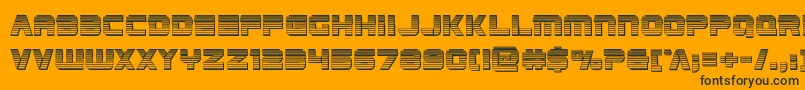 Шрифт Edgeracerchrome – чёрные шрифты на оранжевом фоне