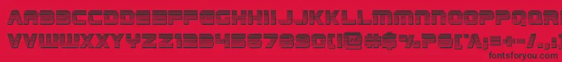 Edgeracerchrome Font – Black Fonts on Red Background
