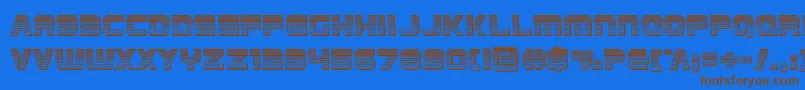 Edgeracerchrome Font – Brown Fonts on Blue Background