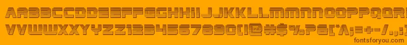 Edgeracerchrome Font – Brown Fonts on Orange Background