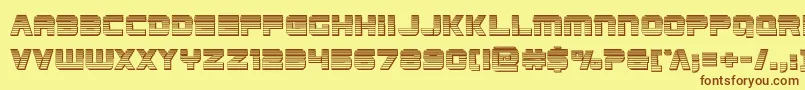 Шрифт Edgeracerchrome – коричневые шрифты на жёлтом фоне