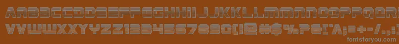 Edgeracerchrome-fontti – harmaat kirjasimet ruskealla taustalla