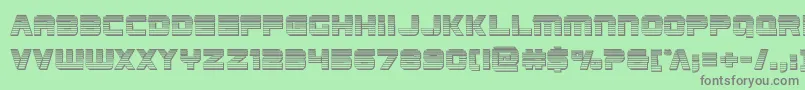Edgeracerchrome-fontti – harmaat kirjasimet vihreällä taustalla