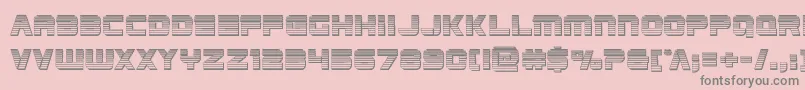 Edgeracerchrome-fontti – harmaat kirjasimet vaaleanpunaisella taustalla