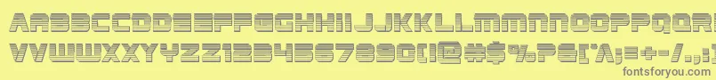 Edgeracerchrome Font – Gray Fonts on Yellow Background