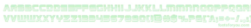 Шрифт Edgeracerchrome – зелёные шрифты на белом фоне