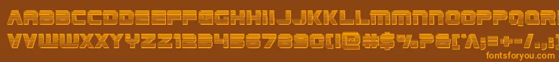 Edgeracerchrome Font – Orange Fonts on Brown Background