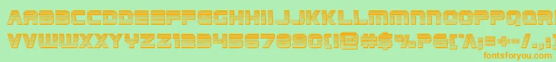 Edgeracerchrome Font – Orange Fonts on Green Background