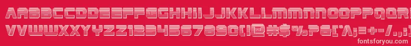 Edgeracerchrome-fontti – vaaleanpunaiset fontit punaisella taustalla