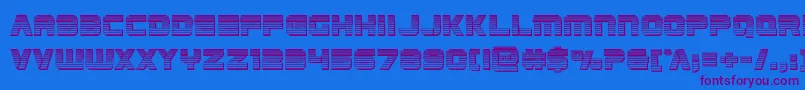 Шрифт Edgeracerchrome – фиолетовые шрифты на синем фоне