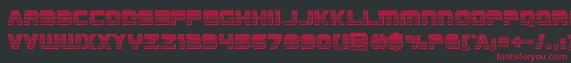 フォントEdgeracerchrome – 黒い背景に赤い文字