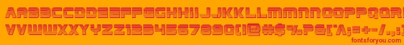 フォントEdgeracerchrome – オレンジの背景に赤い文字