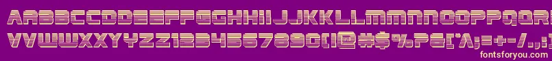 Edgeracerchrome-fontti – keltaiset fontit violetilla taustalla