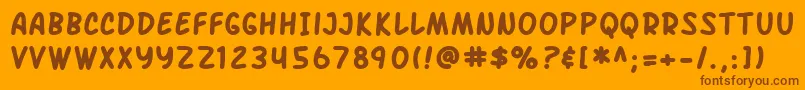 SfArchRivalBold Font – Brown Fonts on Orange Background