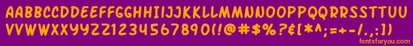 Police SfArchRivalBold – polices orange sur fond violet