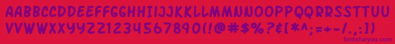 SfArchRivalBold Font – Purple Fonts on Red Background