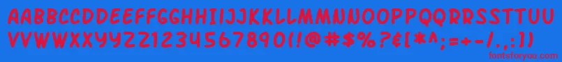 Police SfArchRivalBold – polices rouges sur fond bleu