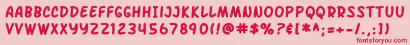 SfArchRivalBold Font – Red Fonts on Pink Background