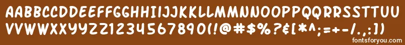 Police SfArchRivalBold – polices blanches sur fond brun