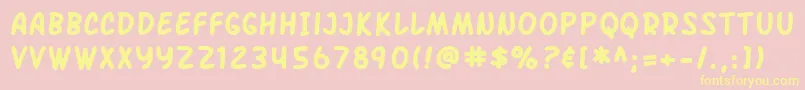 Police SfArchRivalBold – polices jaunes sur fond rose