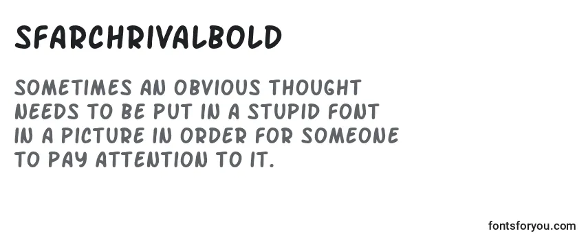 Review of the SfArchRivalBold Font