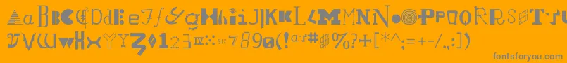 フォントLocustRegular – オレンジの背景に灰色の文字