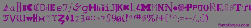 LocustRegular Font – Purple Fonts on Gray Background