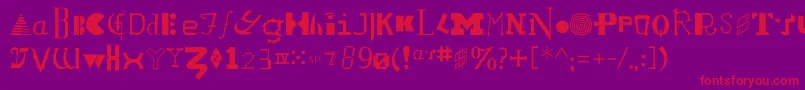 fuente LocustRegular – Fuentes Rojas Sobre Fondo Morado
