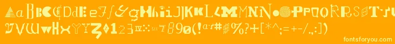 Подробнее о шрифте LocustRegular Шрифт LocustRegular – жёлтые шрифты на оранжевом фоне