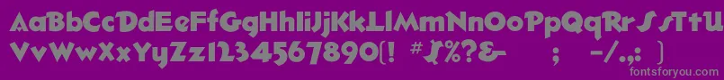 フォントHotshot – 紫の背景に灰色の文字