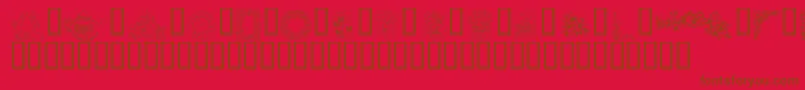 KrCountryFlowers Font – Brown Fonts on Red Background