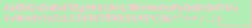 Fonte Funky16Bold – fontes rosa em um fundo verde