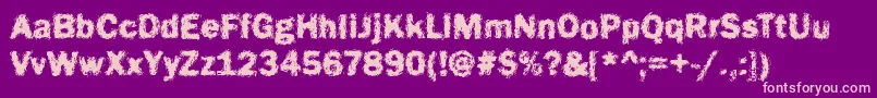 Funky16Bold Font – Pink Fonts on Purple Background