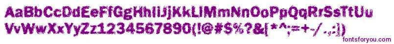 Funky16Bold Font – Purple Fonts on White Background