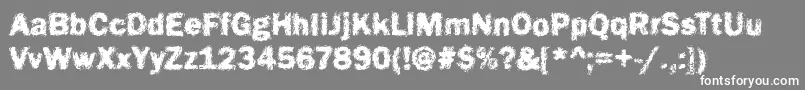 Шрифт Funky16Bold – белые шрифты на сером фоне