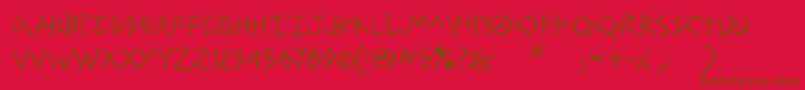 TremoloDemibold Font – Brown Fonts on Red Background