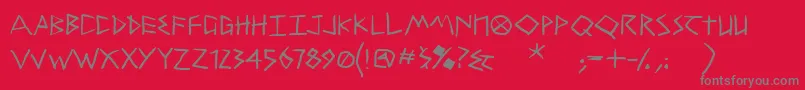 TremoloDemibold Font – Gray Fonts on Red Background
