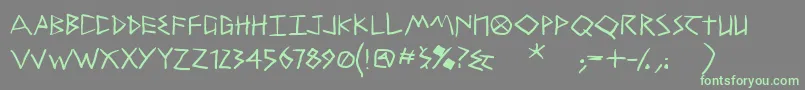 TremoloDemibold Font – Green Fonts on Gray Background