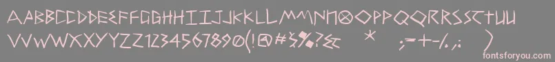 TremoloDemibold Font – Pink Fonts on Gray Background