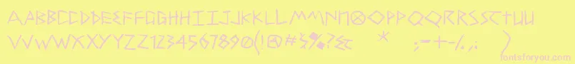 TremoloDemibold Font – Pink Fonts on Yellow Background