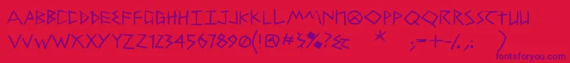 TremoloDemibold Font – Purple Fonts on Red Background